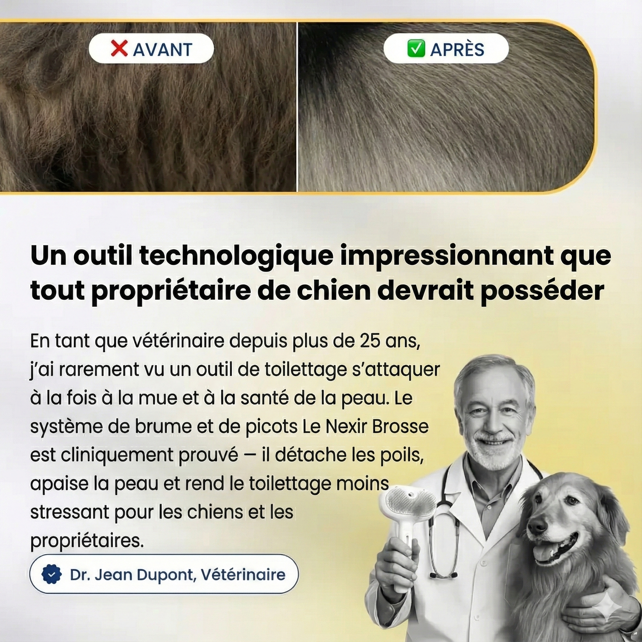 PAWSR™ Brosse de Toilettage 3-en-1