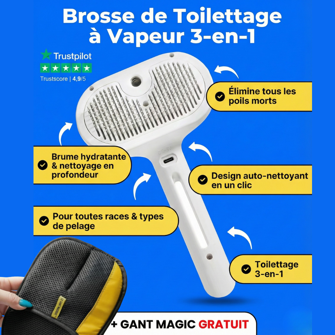 PAWSR™ - Brosse de Toilettage 3-en-1