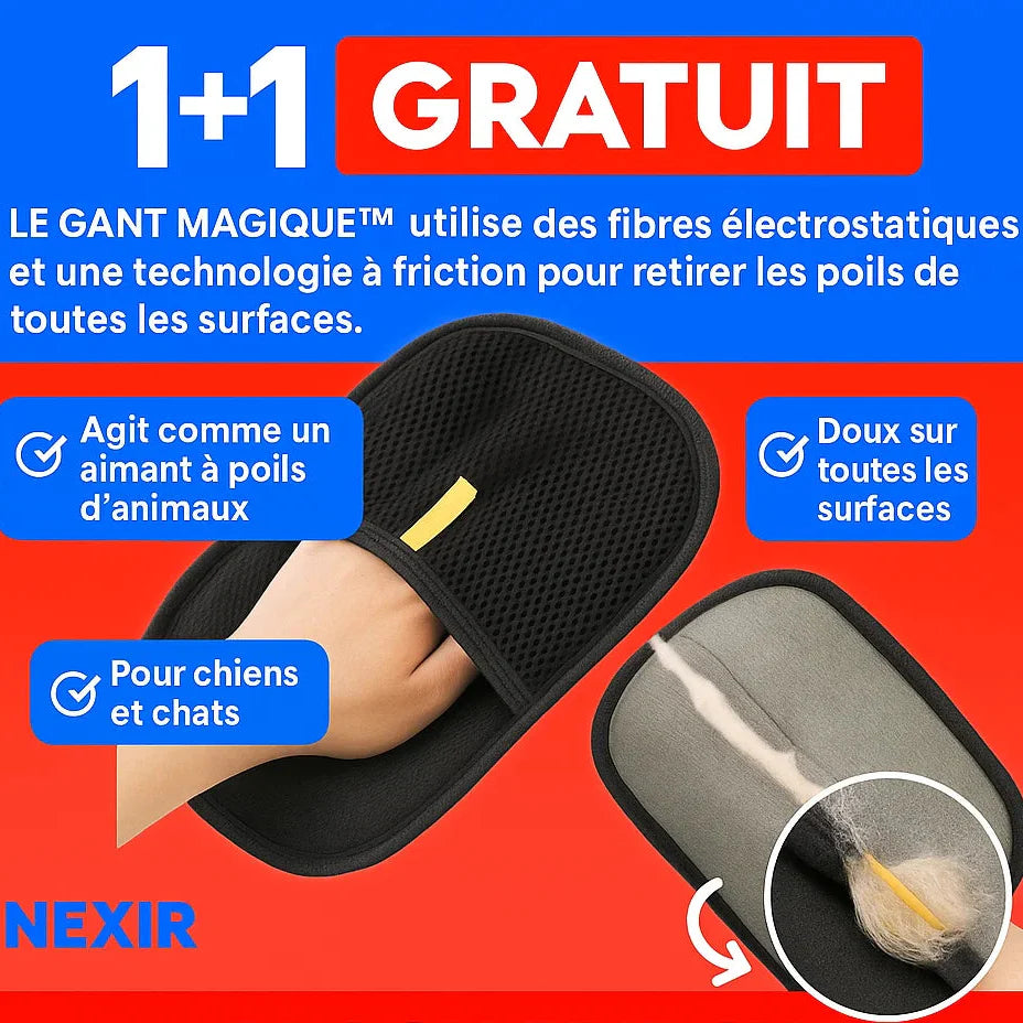PAWSR™ - gant magique anti-poils